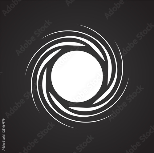 Sun icon on black background for graphic and web design, Modern simple vector sign. Internet concept. Trendy symbol for website design web button or mobile app