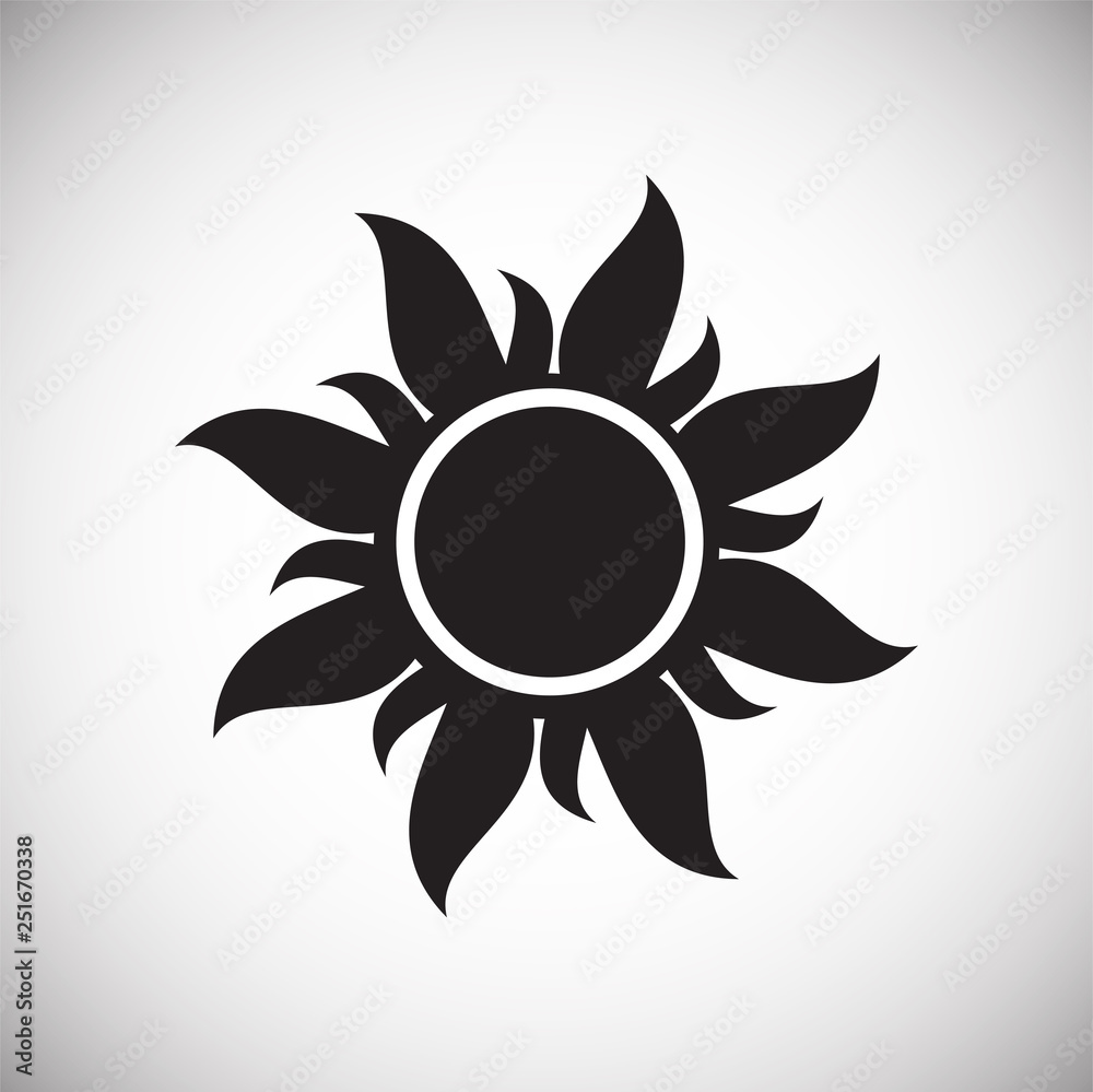 Sun icon on white background for graphic and web design, Modern simple vector sign. Internet concept. Trendy symbol for website design web button or mobile app