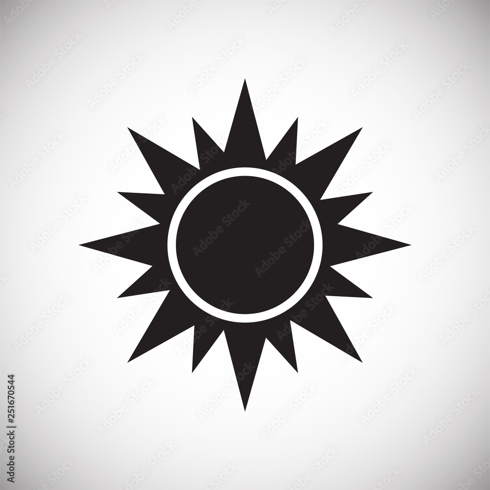 Sun icon on white background for graphic and web design, Modern simple vector sign. Internet concept. Trendy symbol for website design web button or mobile app