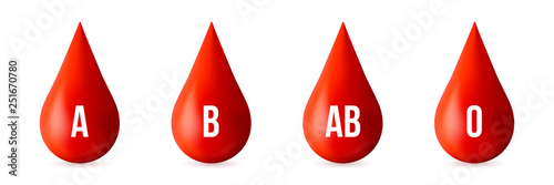 Creative vector illustration of blood type group isolated on transparent background. Art design red drop icons. Abstract concept graphic medicine donor day element