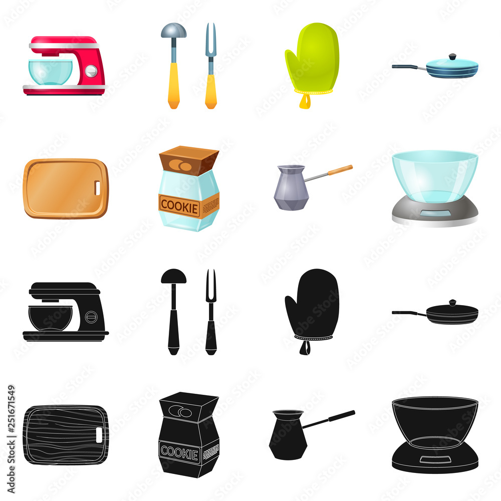 Vector design of kitchen and cook logo. Collection of kitchen and appliance vector icon for stock. Vector design of kitchen and cook logo. Collection of kitchen and appliance vector icon for stock.