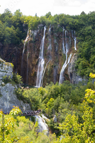 Waterfall at Plitvice lakes national park