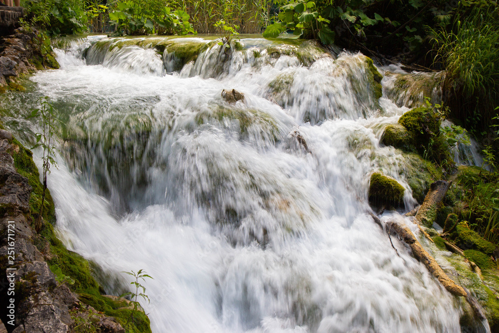 Waterfalls in the Plitvice lakes National Park