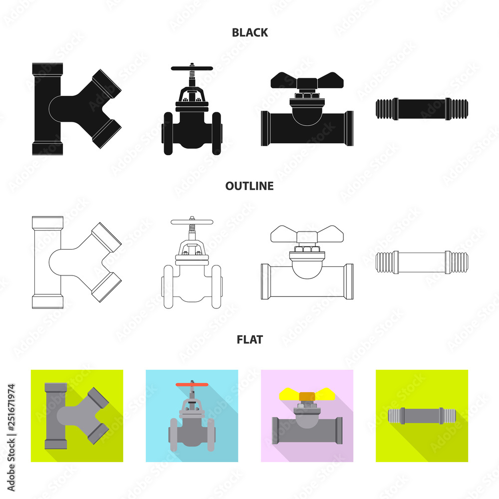 Vector illustration of pipe and tube icon. Collection of pipe and pipeline vector icon for stock. Vector illustration of pipe and tube icon. Collection of pipe and pipeline vector icon for stock.
