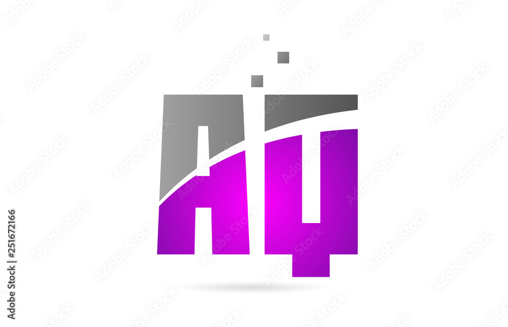 pink grey alphabet letter combination AQ A Q for logo icon design pink grey alphabet letter combination AQ A Q for logo icon design