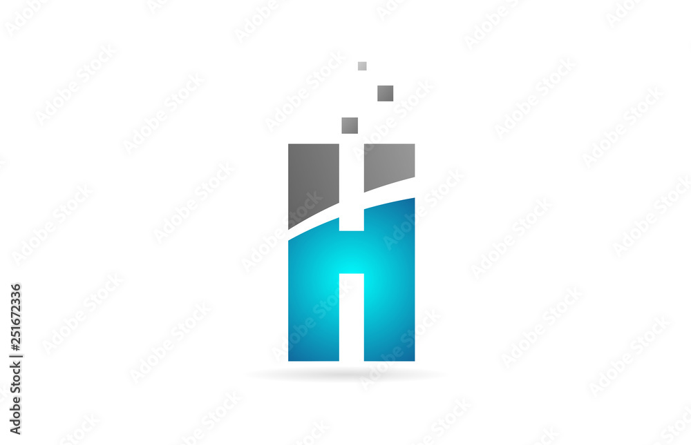 blue grey alphabet letter H for logo icon design blue grey alphabet letter H for logo icon design