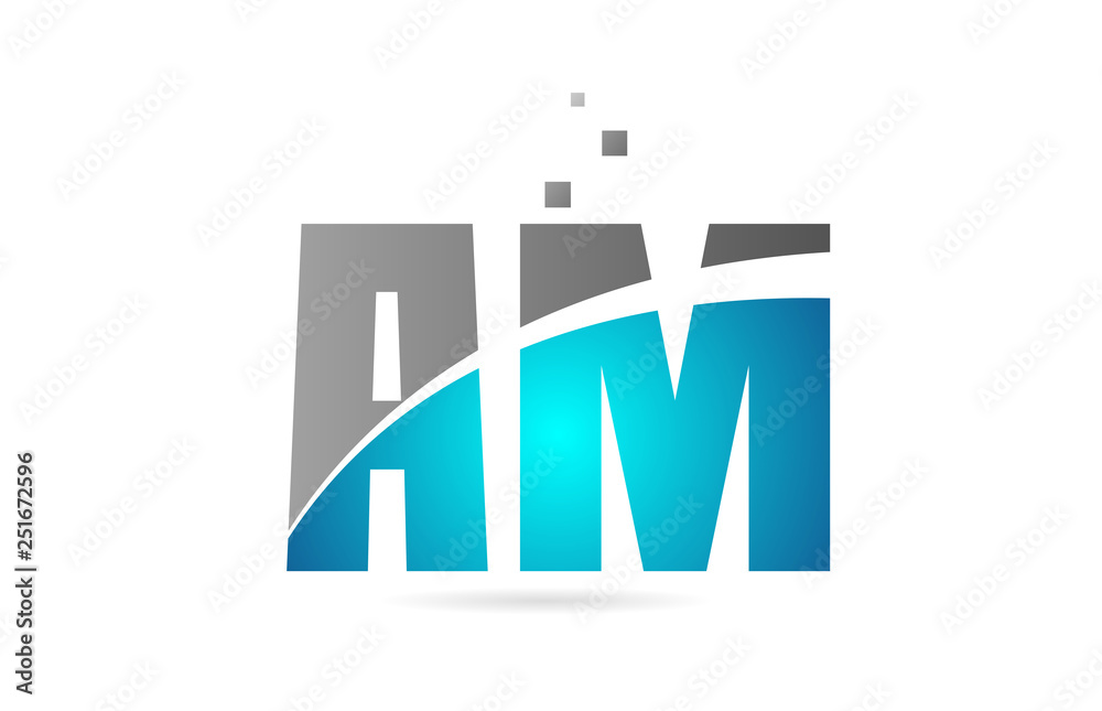 blue grey alphabet letter combination AM A M for logo icon design blue grey alphabet letter combination AM A M for logo icon design