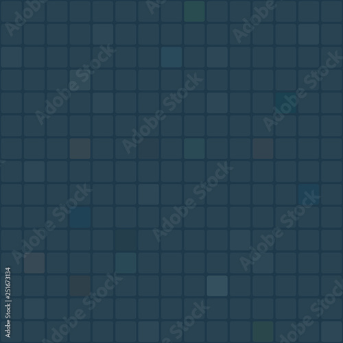 Seamless dull dark blue square tile pattern