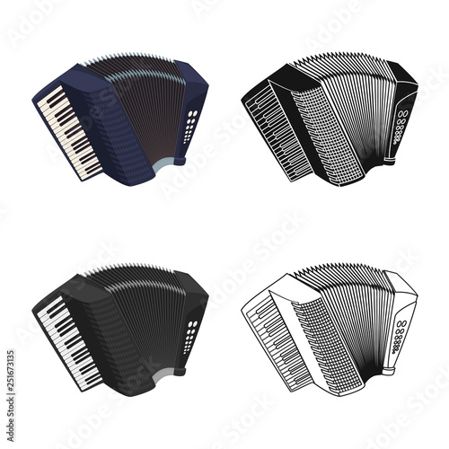 Vector illustration of music and tune icon. Set of music and tool stock symbol for web.