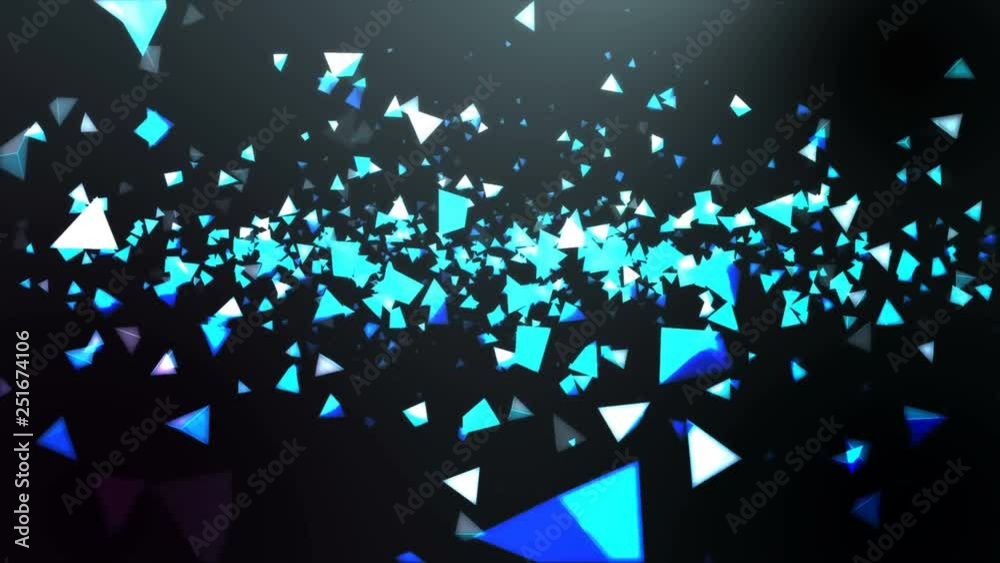 Abstract particles Creative motion graphic vj loop animation . On black background particles bouncing, flow, fall.