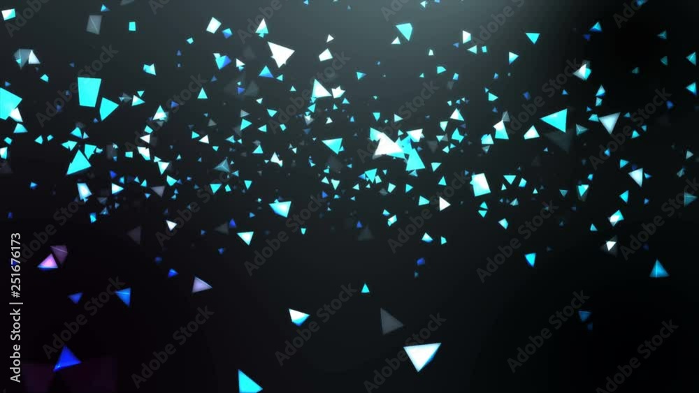 Abstract particles Creative motion graphic vj loop animation . On black background particles bouncing, flow, fall.