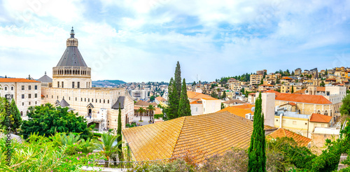 Basilica of the annunciation in Nazareth, Israel photo