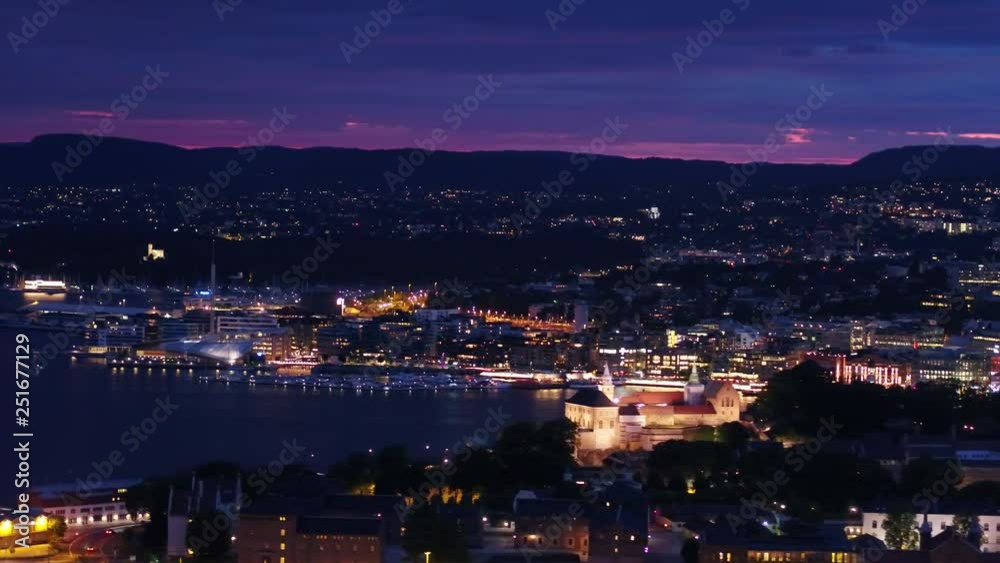 Aerial Norway Oslo June 2018 Night 90mm Zoom 4K Inspire 2 Prores Aerial video of downtown Oslo in Norway at night with a zoom lens. Aerial Norway Oslo June 2018 Night 90mm Zoom 4K Inspire 2 Prores Aerial video of downtown Oslo in Norway at night with a zoom lens.