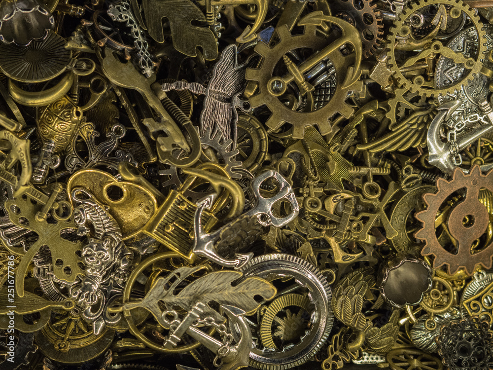 Fototapeta premium Zahnräder Hintergrund Steampunk
