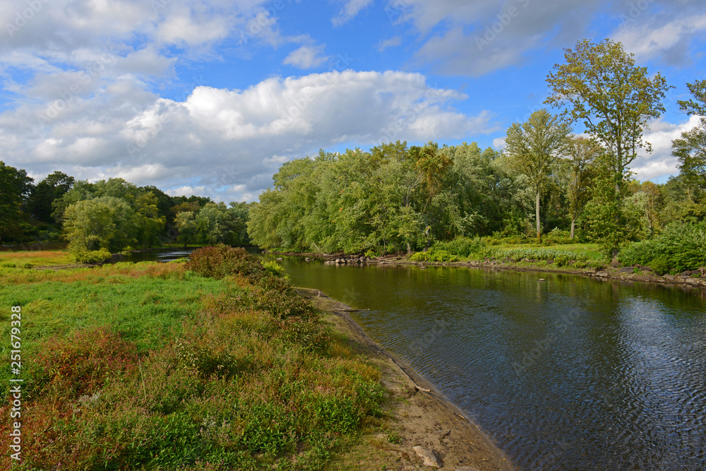 Concord River in Minute Man National Historical Park, Concord, Massachusetts, USA.
