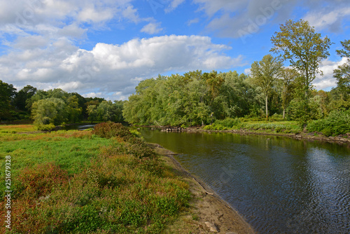 Concord River in Minute Man National Historical Park  Concord  Massachusetts  USA.