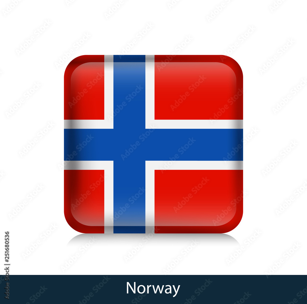 Norway - Square glossy badge