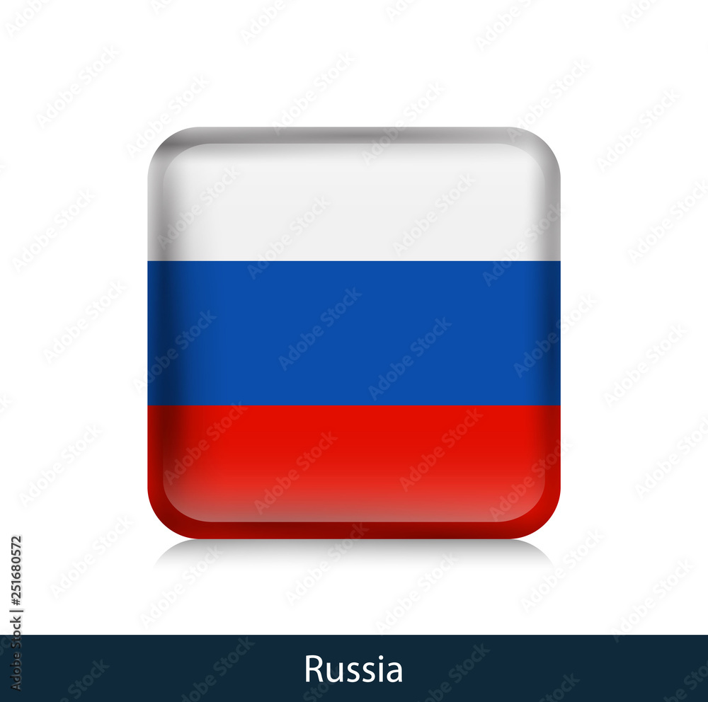 Fototapeta premium Russia - Square glossy badge