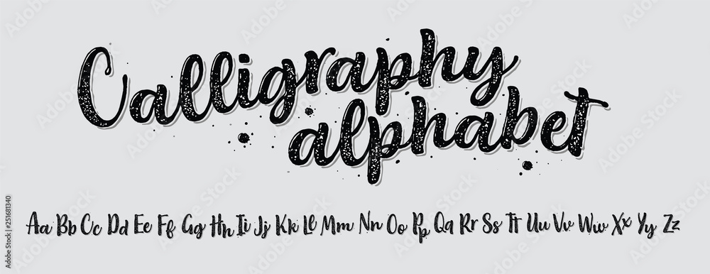 Vetor de Vector Alphabet. Exclusive Custom Letters. Lettering and ...