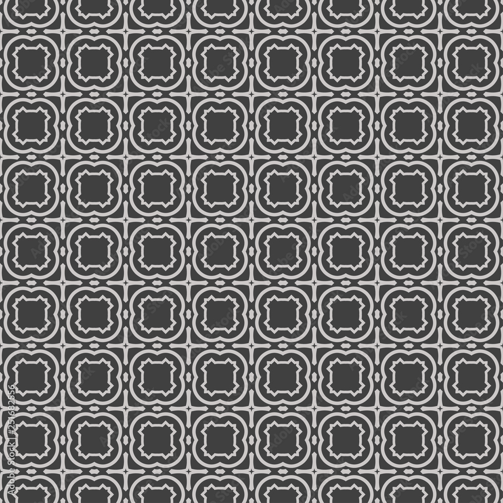 Abstract Repeat Backdrop With Lace geometric Ornament. Seamless Design For Prints, Textile, Decor, Fabric. Super Vector Pattern. Grey color