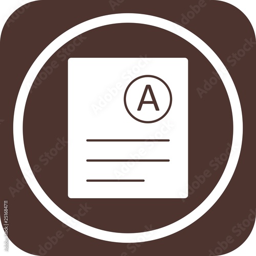 Vector A Grade Icon