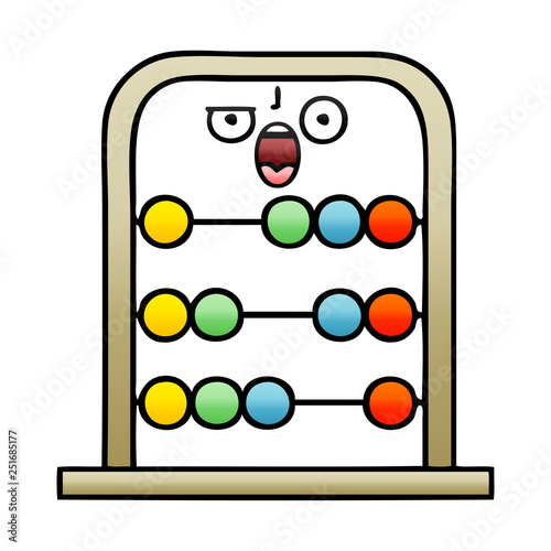 gradient shaded cartoon abacus