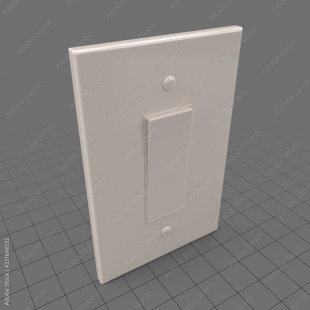 Wall switch 2 Stock 3D asset | Adobe Stock