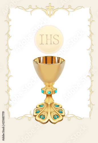 kielich, pierwsza komunia, IHS, neutralny, celebracja, pamiątka, pamiątka pierwszej komunii, eucharystia