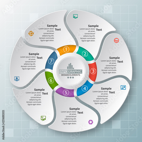 Abstract 3D Paper Infographics. Business template .Vector illustration