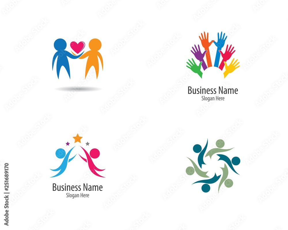 Community logo template illustration Community logo template illustration