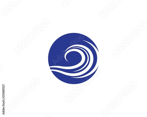 Water wave logo illustration