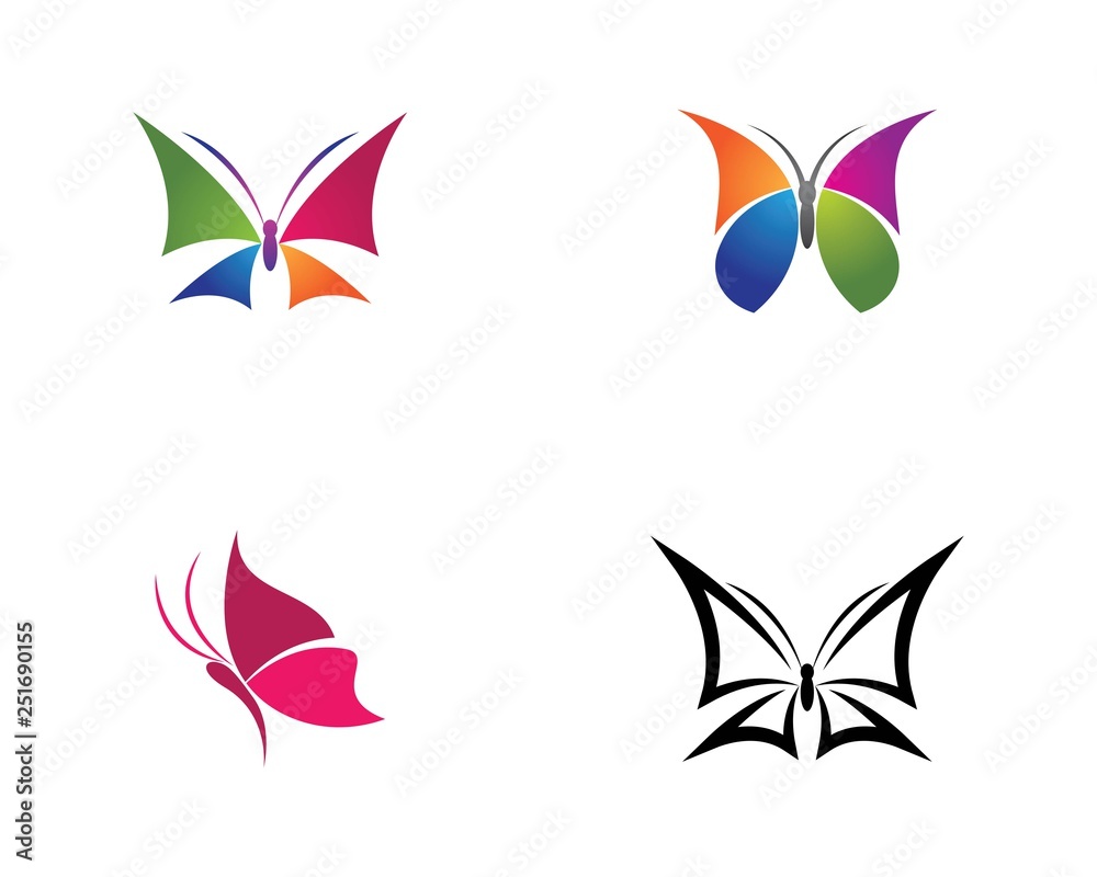 Butterfly logo template Butterfly logo template