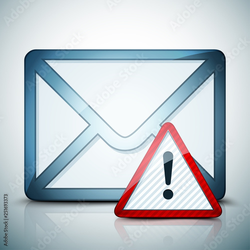 Spam Envelope Exclamation Danger sign illustration