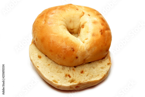 Onion Bagel Isolated Over a White Background