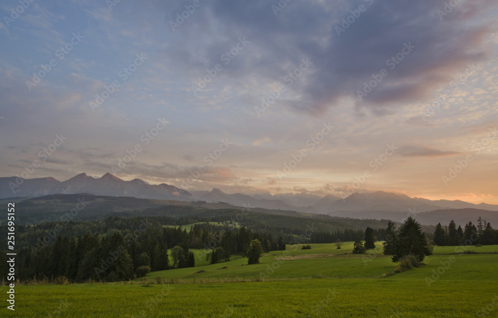 Wide mountains landscape in spring, Tatra, Poland Wide mountains landscape in spring, Tatra, Poland