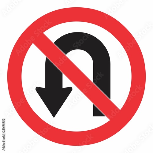 Free Download No U turn road sign - GFXLoad