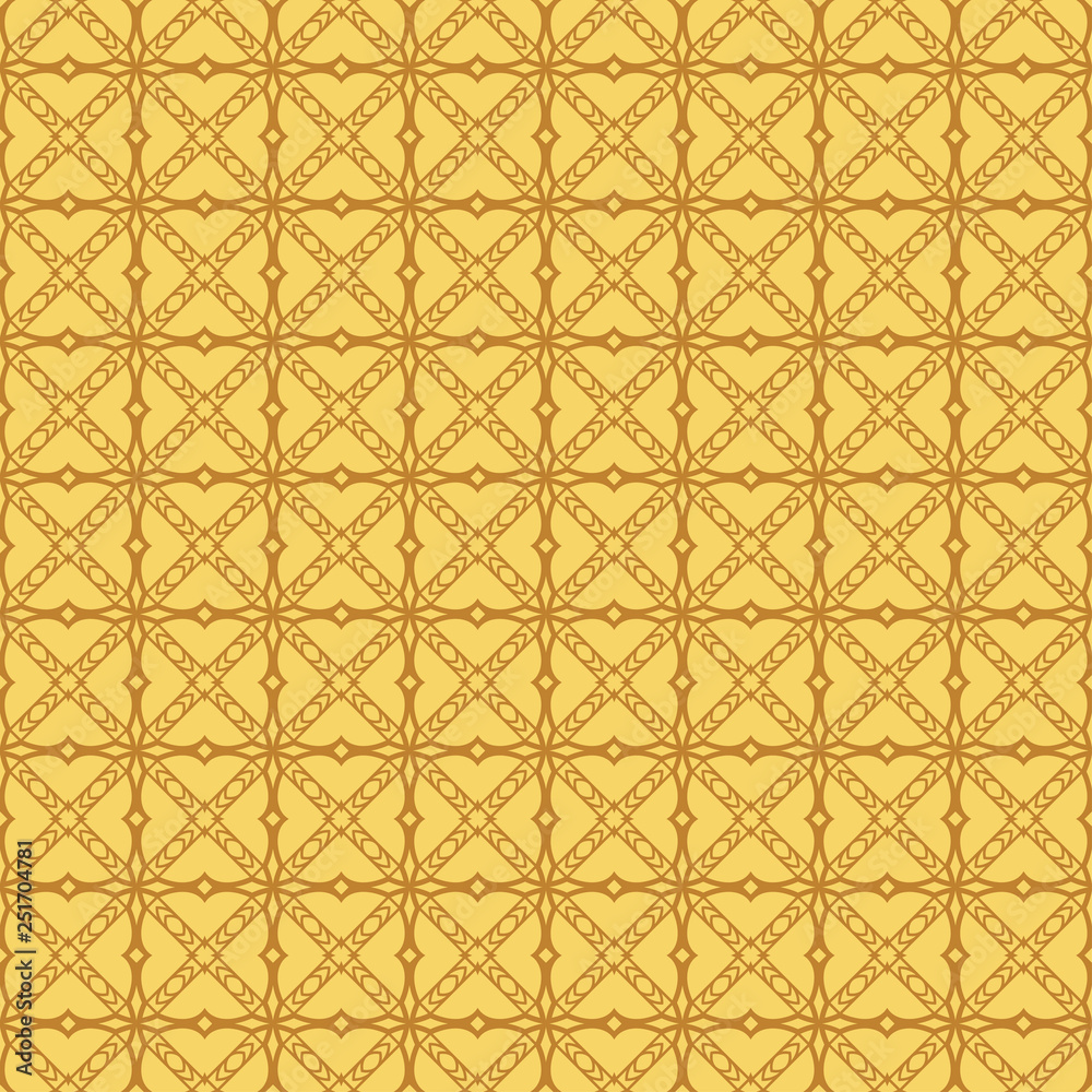 Modern Stylish Geometry Seamless Pattern Art Deco Background. Luxury Texture For Wallpaper, Invitation. Vector Illustration. Orange color