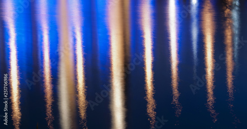 City lights on water photo