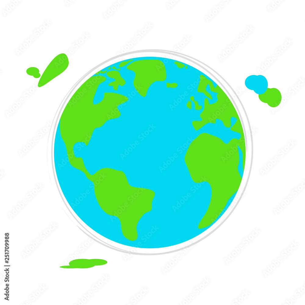 Obraz premium Isolated earth planet image. Vector illustration design