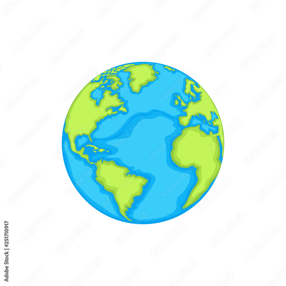 Isolated earth planet sketch. Vector illustration design