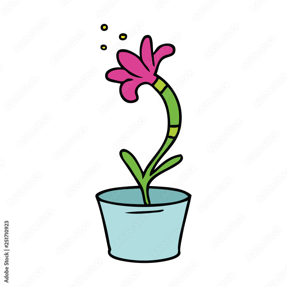 Fototapeta premium cartoon doodle of a house plant
