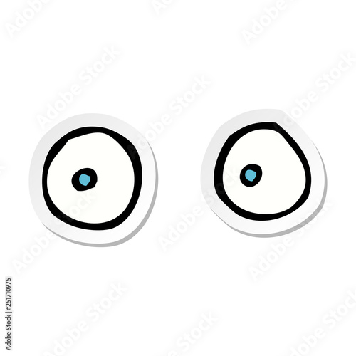 sticker of a cartoon eyes