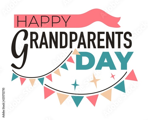 Grandparents day isolated icon elderly family members respect and appreciation