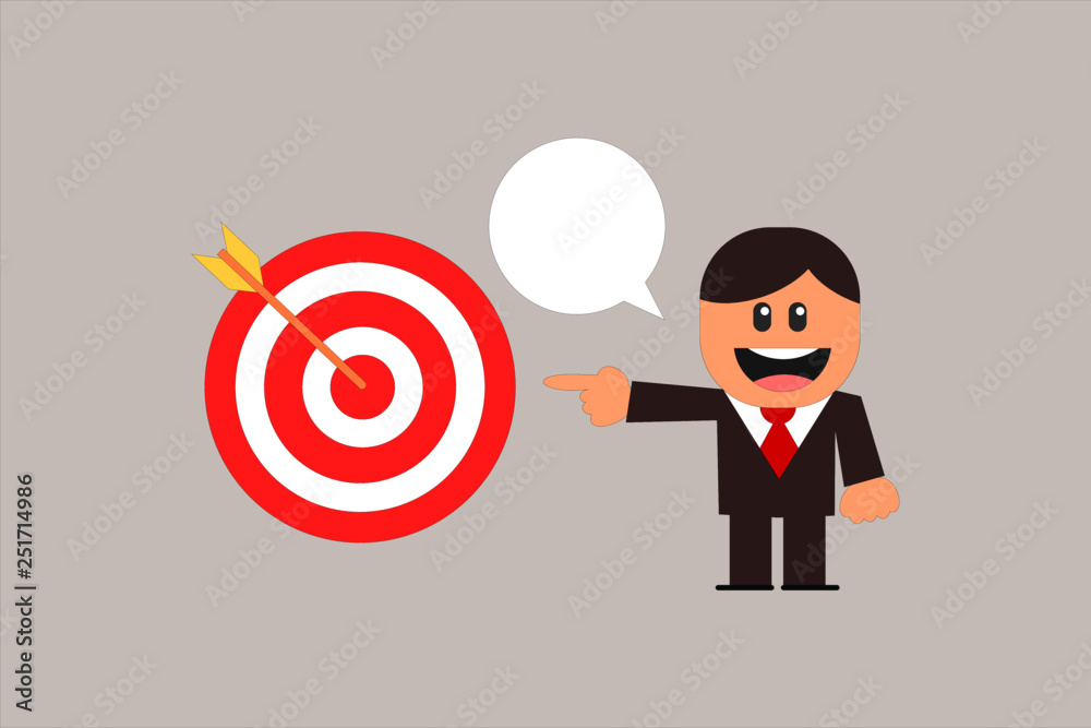 Man Pointing Right On Target Man Pointing Right On Target