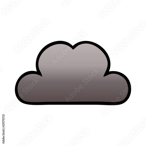 gradient shaded cartoon storm cloud