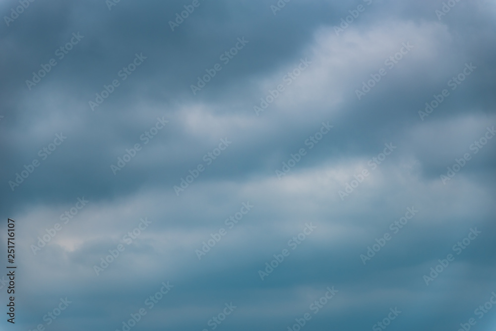 Dark gray cloudy sky for background