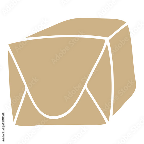 quirky hand drawn cartoon brown parcel