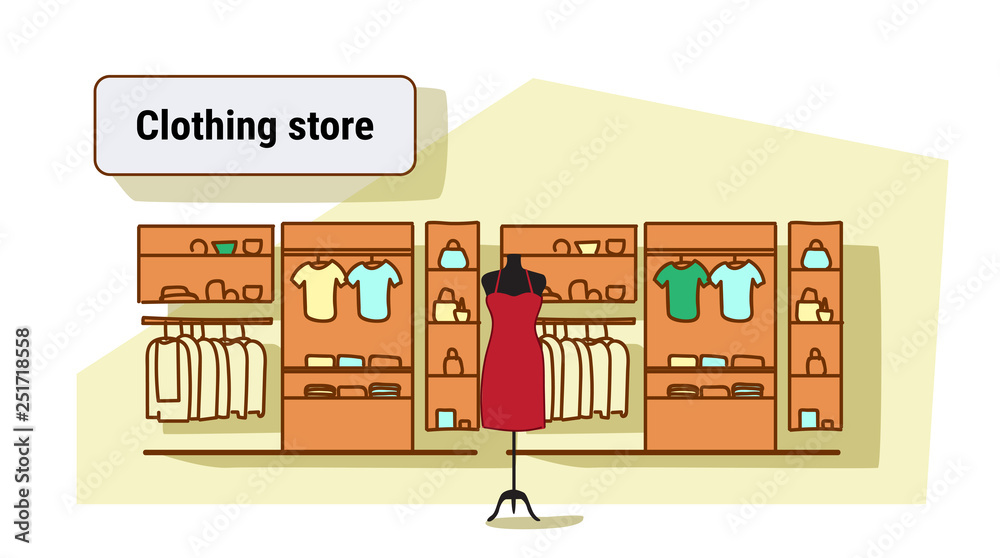 big fashion shop empty nobody super market clothing store concept female clothes shopping mall interior colorful sketch flow style horizontal big fashion shop empty nobody super market clothing store concept female clothes shopping mall interior colorful sketch flow style horizontal