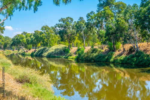 Yarkon river pasing through Tel Aviv, Israel photo