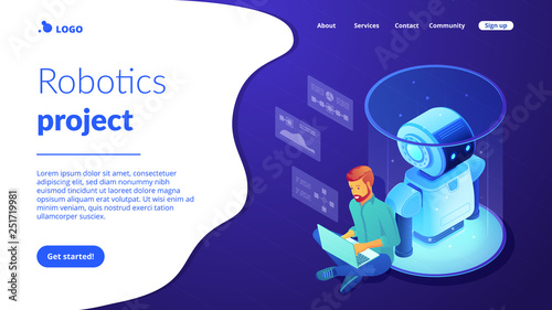Robot software isometric3D landing page.